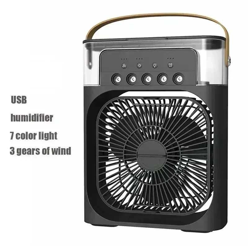 3 em 1 novo ventilador ar condicionado doméstico pequeno refrigerador de ar led night light portátil