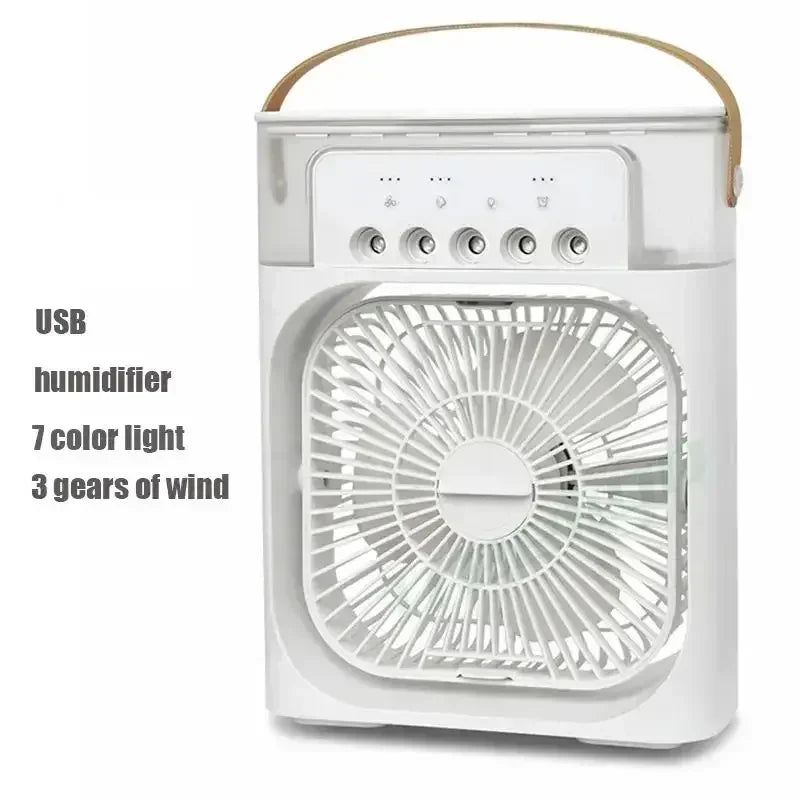 3 em 1 novo ventilador ar condicionado doméstico pequeno refrigerador de ar led night light portátil
